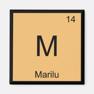 Marilu Name Chemistry Element Periodic Table Magnet