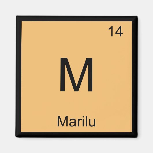 Marilu Name Chemistry Element Periodic Table Magnet (Vorne)