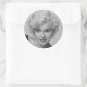 Marilyn der Blick Runder Aufkleber (Tasche)