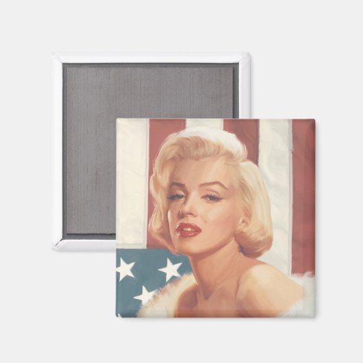 Marilyn Flag Magnet (Vorderseite/Rückseite)