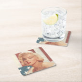Marilyn Flag Rechteckiger Pappuntersetzer (Vor Ort)