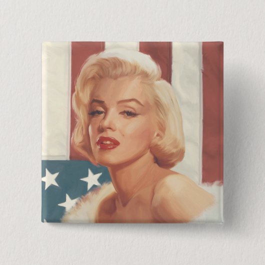 Marilyn-Flagge Button (Vorderseite)