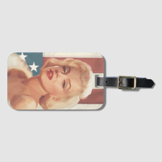 Marilyn-Flagge Gepäckanhänger (Vorderseite (Horizontal))