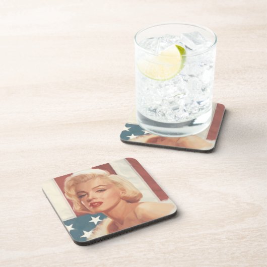 Marilyn-Flagge Getränkeuntersetzer (Rechte Seite)