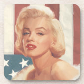 Marilyn-Flagge Getränkeuntersetzer (Vorderseite)