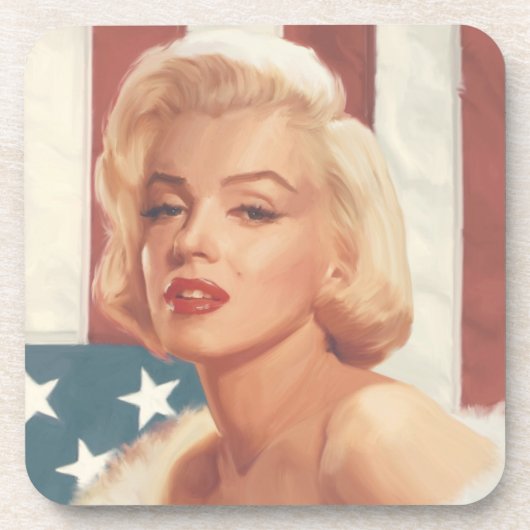 Marilyn-Flagge Getränkeuntersetzer (Vorderseite)