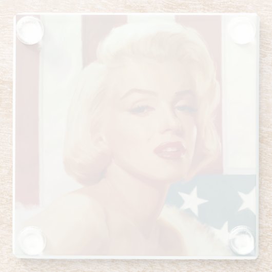 Marilyn-Flagge Glasuntersetzer (Rückseite)