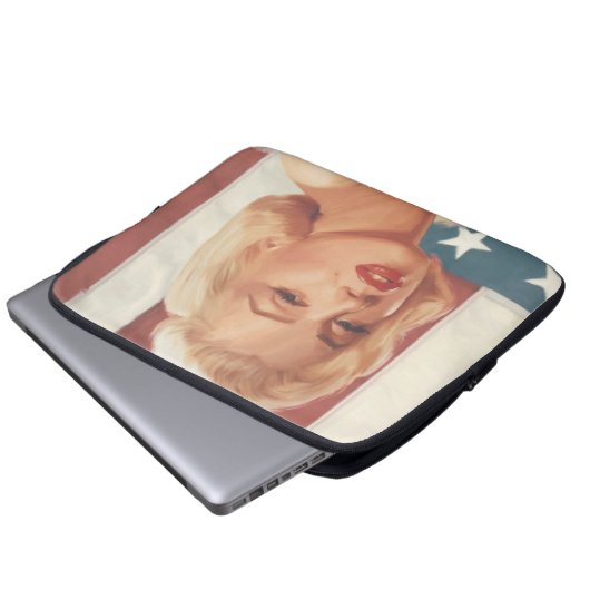 Marilyn-Flagge Laptopschutzhülle (Vorne Knopf)