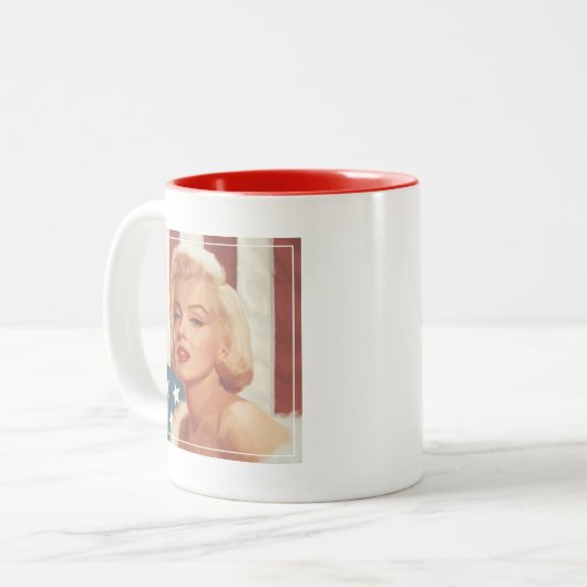 Marilyn-Flagge Zweifarbige Tasse (Vorderseite Links)