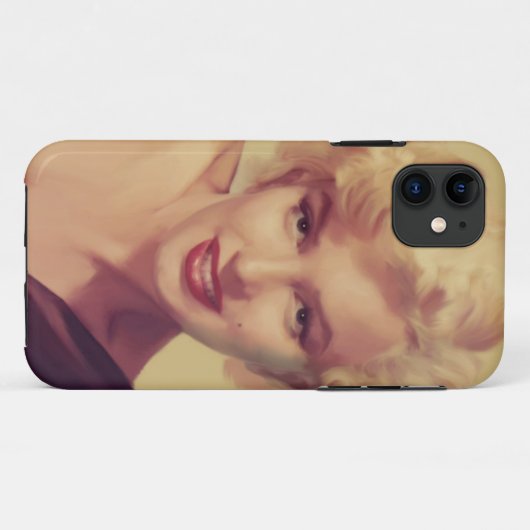 Marilyn im Schwarzen Case-Mate iPhone Hülle (Rückseite (Horizontal))
