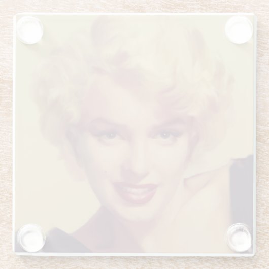 Marilyn im Schwarzen Glasuntersetzer (Rückseite)