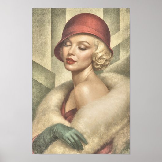 Marilyn in Art Deco Poster (Vorne)