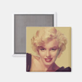Marilyn in Schwarz Magnet (Vorderseite/Rückseite)