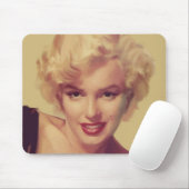 Marilyn in Schwarz Mousepad (Mit Mouse)