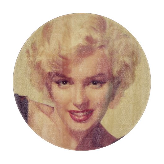 Marilyn in Schwarz Schneidebrett (Vorderseite)