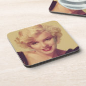 Marilyn in Schwarz Untersetzer (Linke Seite)