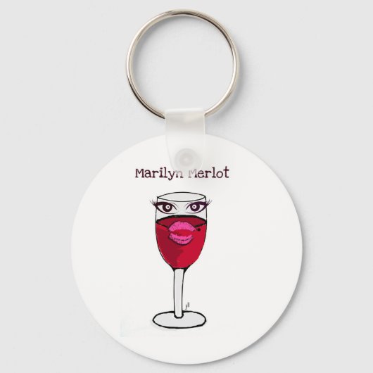 MARILYN MERLOT...WEINDRUCKEN VON JILL SCHLÜSSELANHÄNGER (Vorderseite)