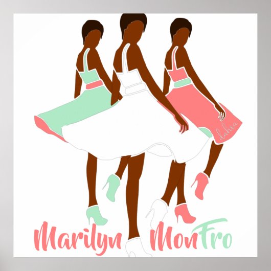 Marilyn MonFRO AFRoCA Afro Africa Black Woman Poster (Vorne)