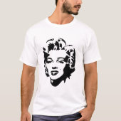 Marilyn Monroe Face Stencil Pop Art T-Shirt (Vorderseite)