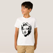Marilyn Monroe Face Stencil Pop Art T-Shirt (Vorne ganz)