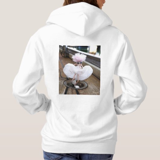 Marilyn Monroe pose in Witte rok door fubby. Hoodie (Rückseite)