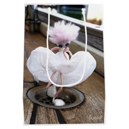 Marilyn Monroe pose in Witte rok Mittlere Geschenktüte (Rückseite)