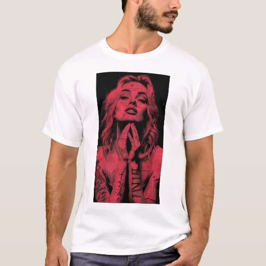 Marilyn Monroe Vinyl Lettering T-ShirtBeschreibung T-Shirt (Vorderseite)