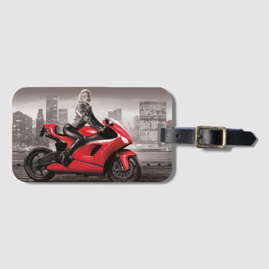 Marilyn Motorrad Gepäckanhänger (Vorderseite (Horizontal))