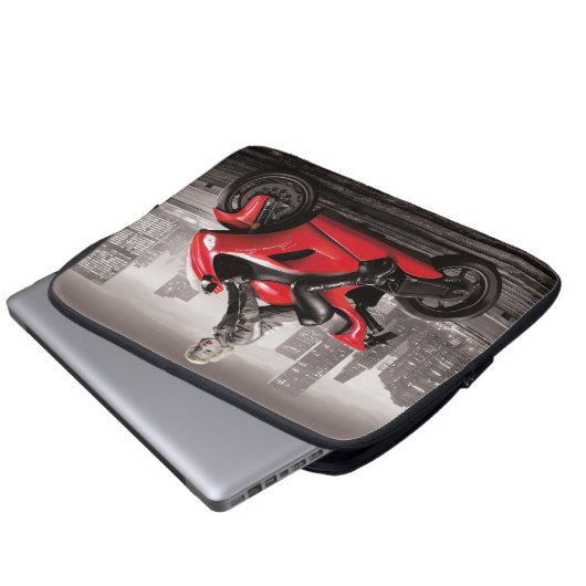 Marilyn Motorrad Laptopschutzhülle (Vorne Knopf)