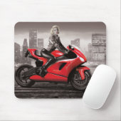 Marilyn Motorrad Mousepad (Mit Mouse)