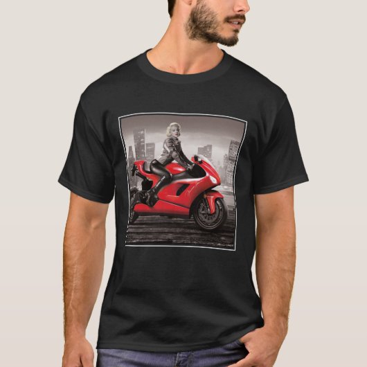 Marilyn Motorrad T-Shirt (Vorderseite)