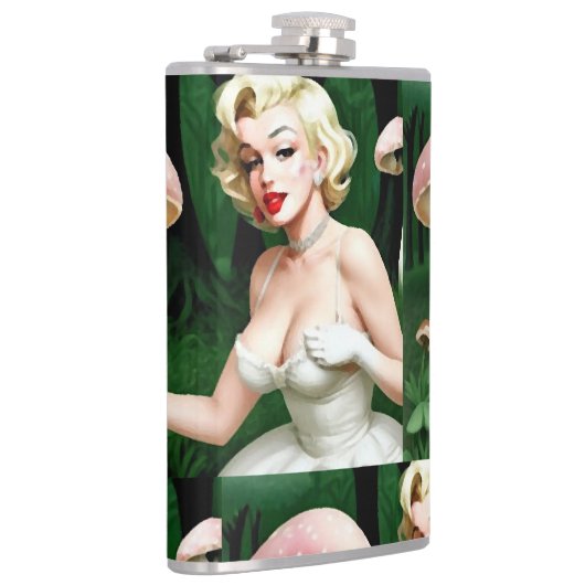 Marilyn mushroom fun Zuhause decore Flachmann (Rechts)
