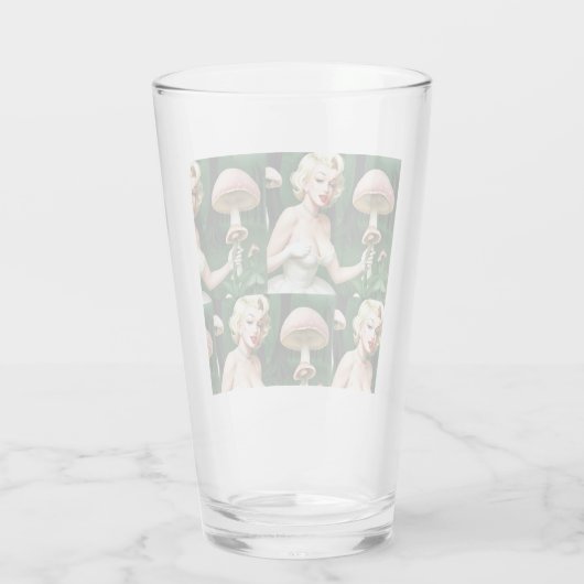 Marilyn mushroom fun Zuhause decore Glas (Rückseite)