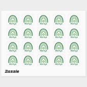 Marilyn Name Clover Boho Rainbow Quadratischer Aufkleber (Blatt)