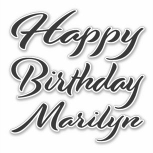 Marilyn Name Vorname black Sticker Geburtstag