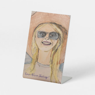 Marilyn Pedestal Sign, 4" X 6" Pedestal Sign Sockelschild