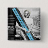 Marilyn Snowboard Button (Vorderseite)