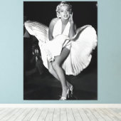 Marilyn Vintage Poster Leinwanddruck (Insitu (Holzboden))
