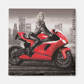 Marilyn's Motorrad Magnet (Vorne)