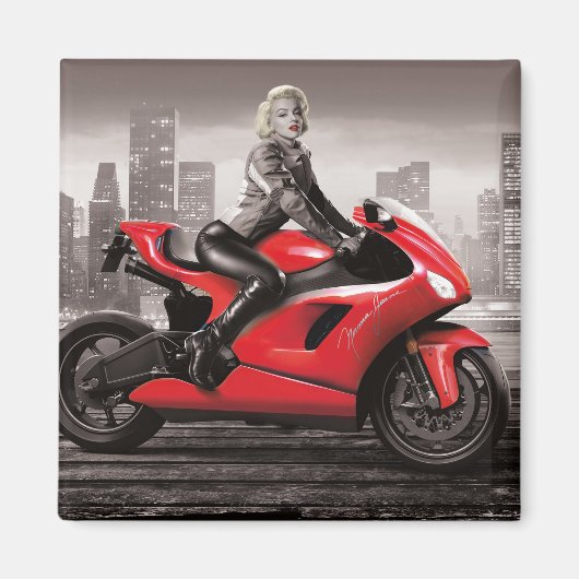 Marilyn's Motorrad Magnet (Vorne)
