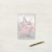Marilyns Motorrad Post-it Klebezettel (Auf Schreibtisch)