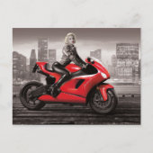 Marilyn's Motorrad Postkarte (Vorderseite)
