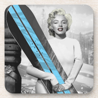Marilyns Snowboard Getränkeuntersetzer