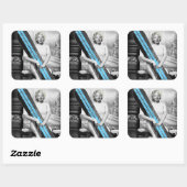 Marilyn's Snowboard Quadratischer Aufkleber (Blatt)