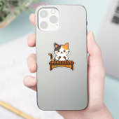 Marimba Buntkatze Kunst Aufkleber (Telefon)