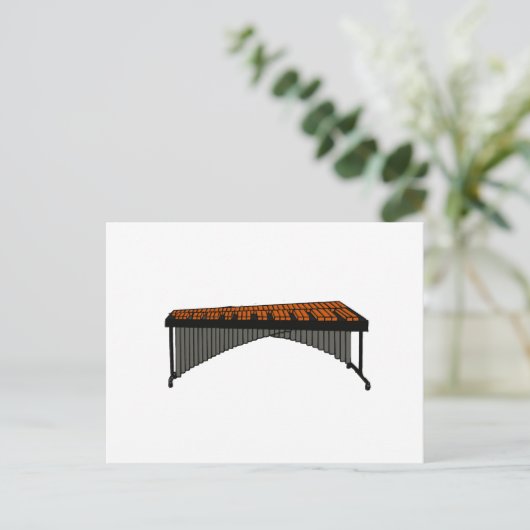 Marimba Design Grafik 1 Postkarte (Stehend Vorderseite)