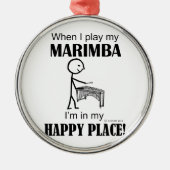 Marimba Happy Place Ornament Aus Metall (Vorne)