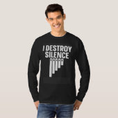 Marimba Instrument I Destroy Silence T-Shirt (Vorne ganz)