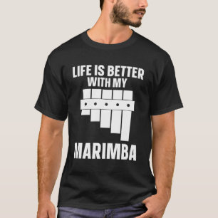 Marimba-Instrument mit Marimba T-Shirt