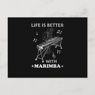 Marimba Jazz Xylophone Player Vibraphone Musiker Postkarte